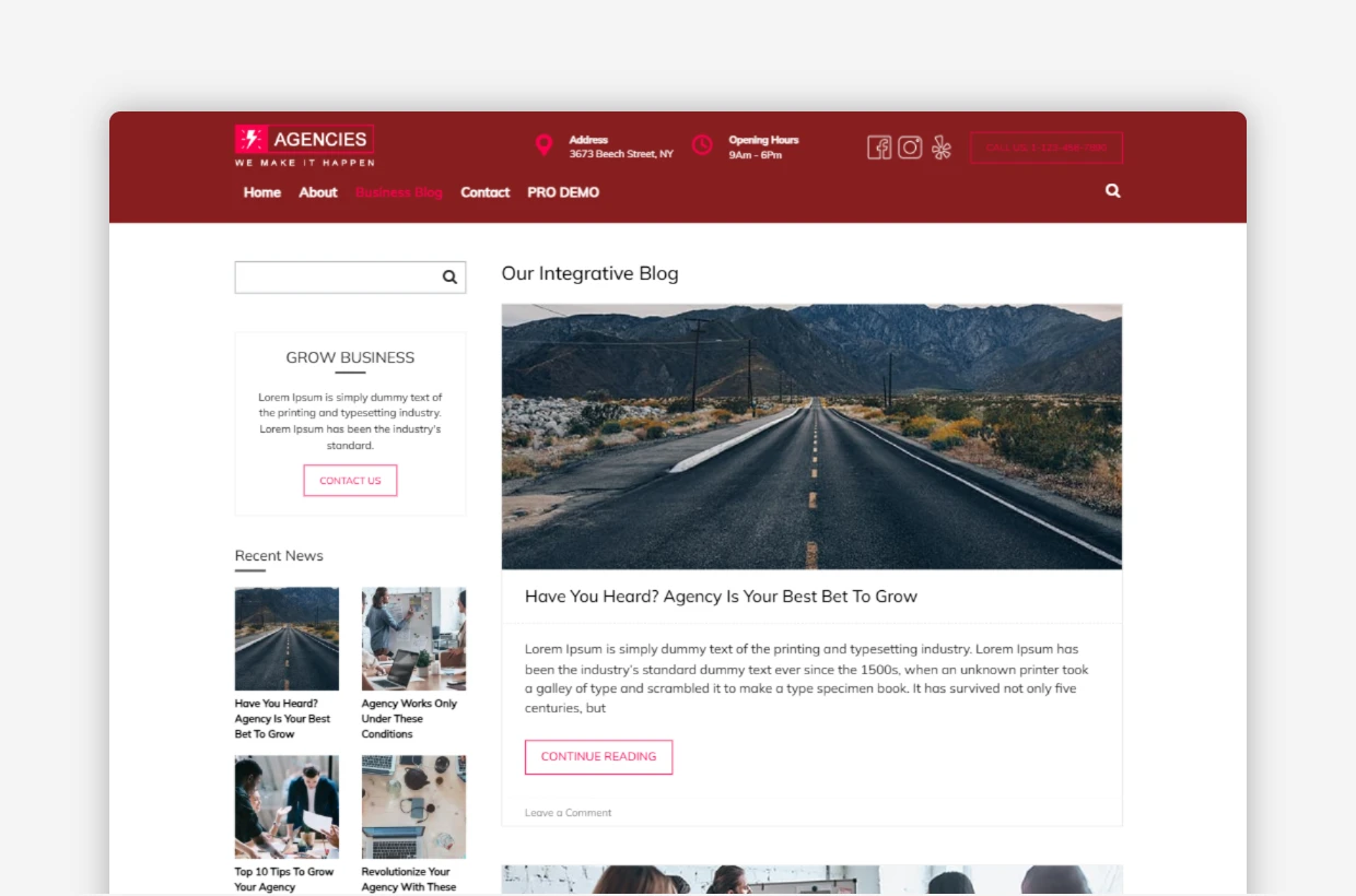 Free Agencies WordPress Template