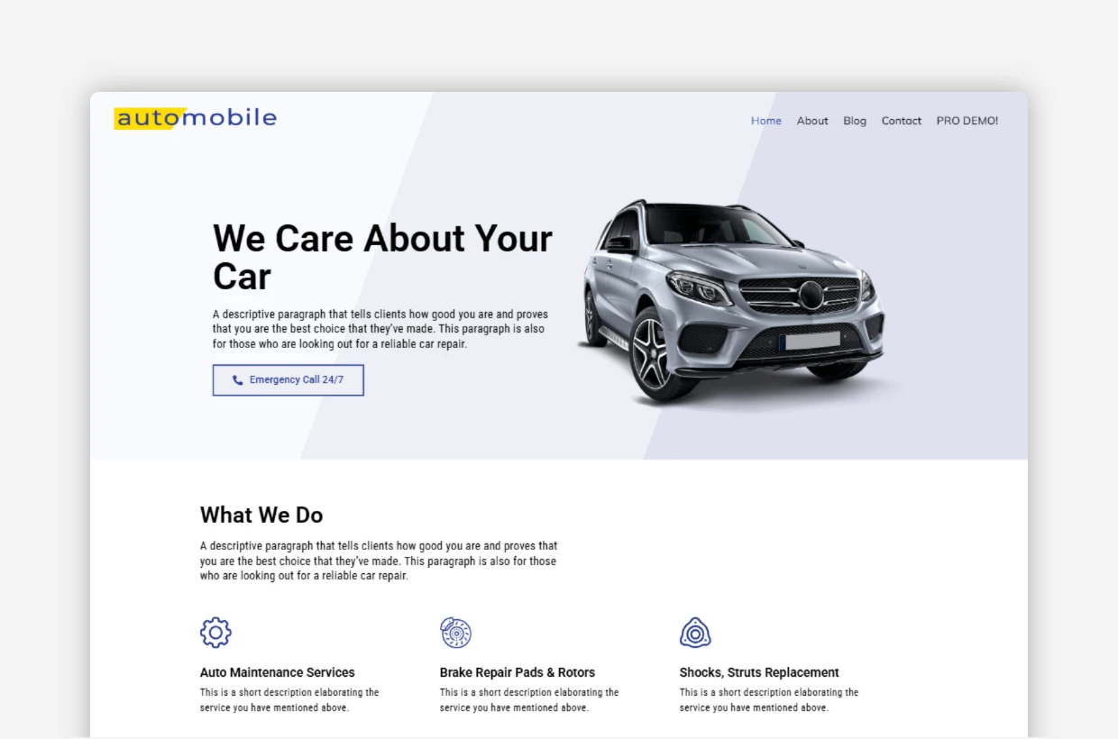 Free Automobile WordPress Theme - Automobile