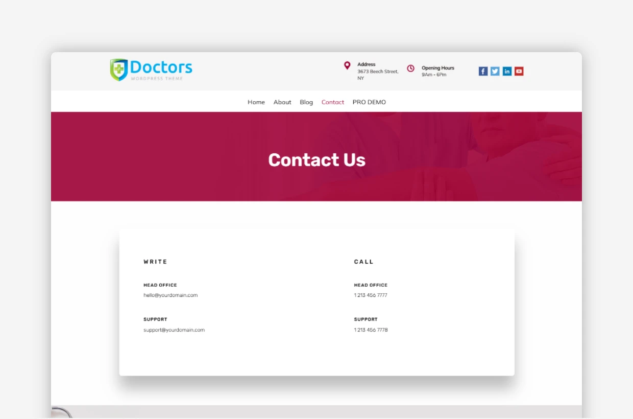 Free Medical WP Template