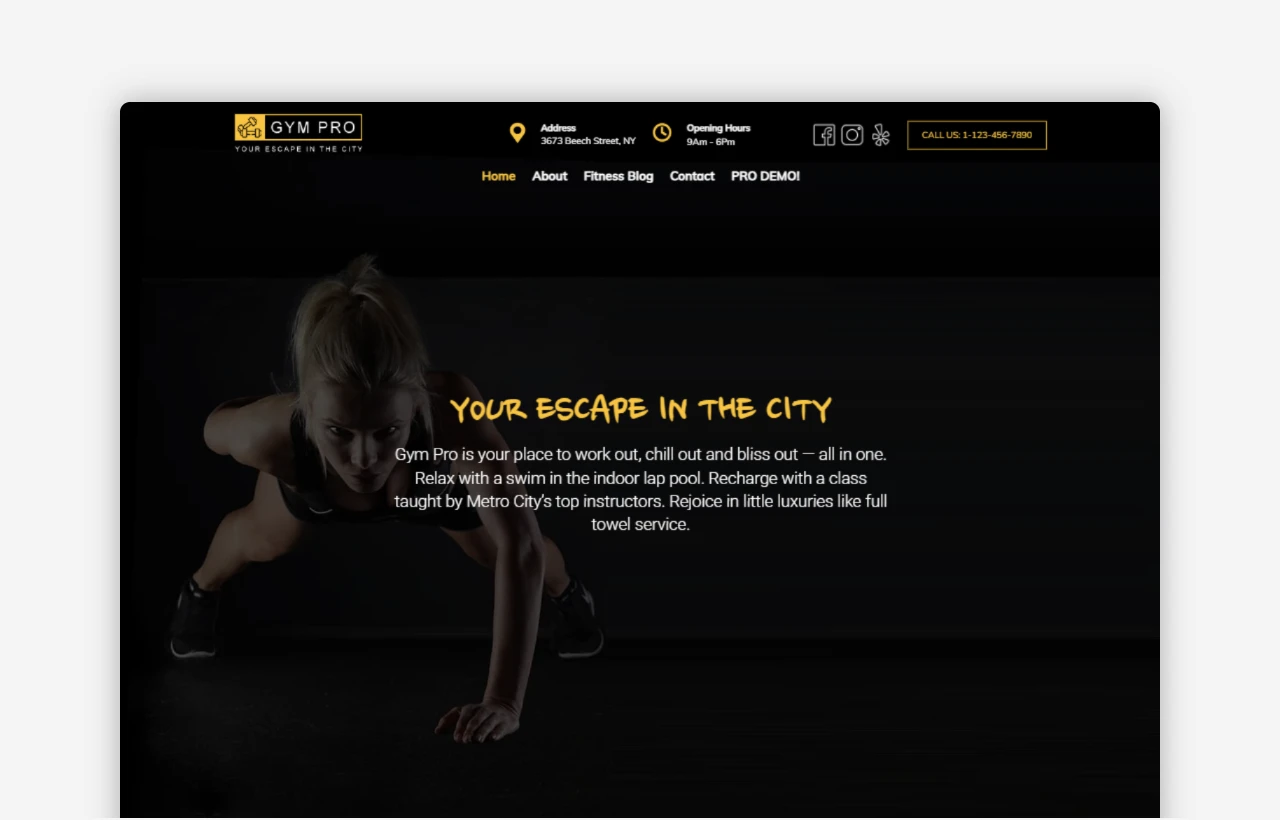 Free Gym WordPress Theme – Gym