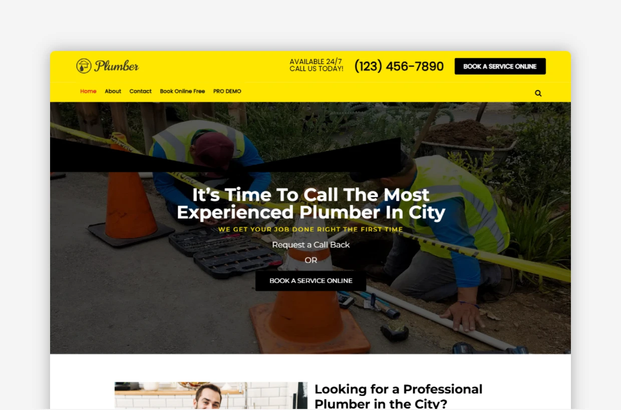 Free Plumber WordPress Theme – Plumber