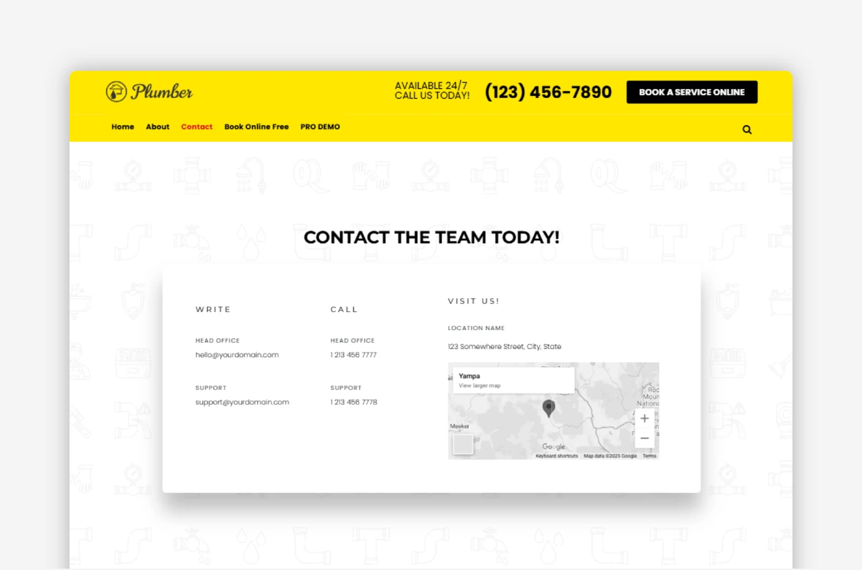 Free Plumber WordPress Template