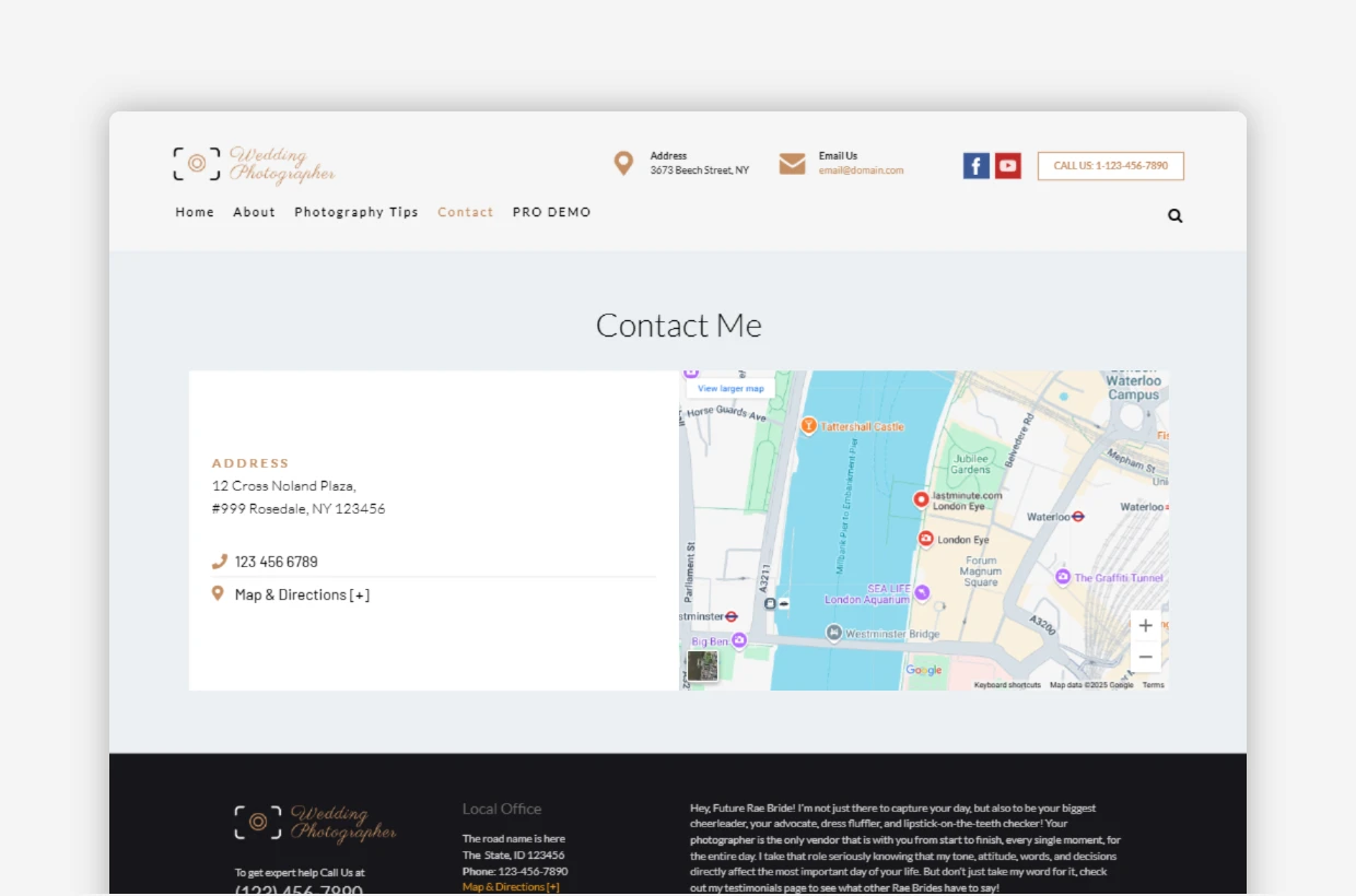 Free Wedding Agency WP Template
