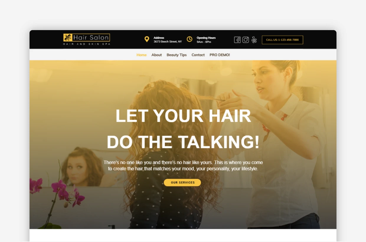 Free Hair Salon WordPress Theme – HairSalon Lite