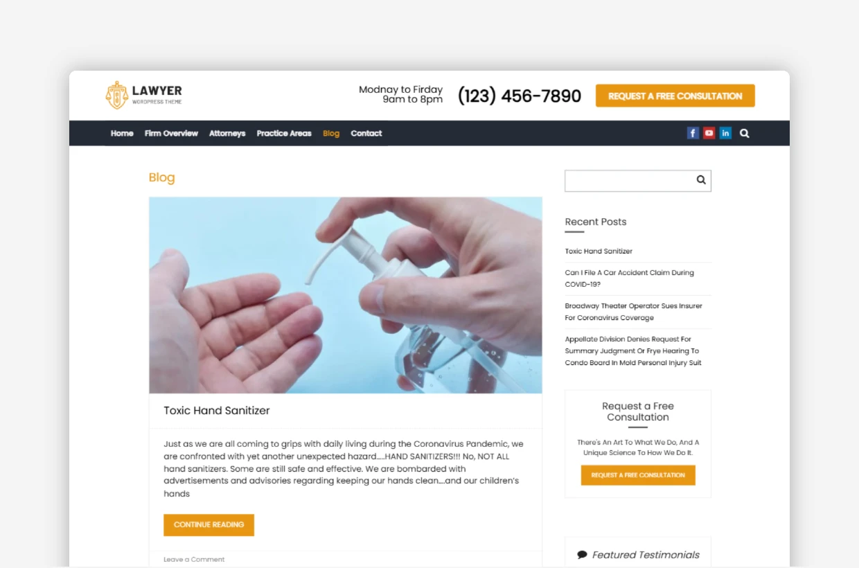 Free Advocate WP Theme