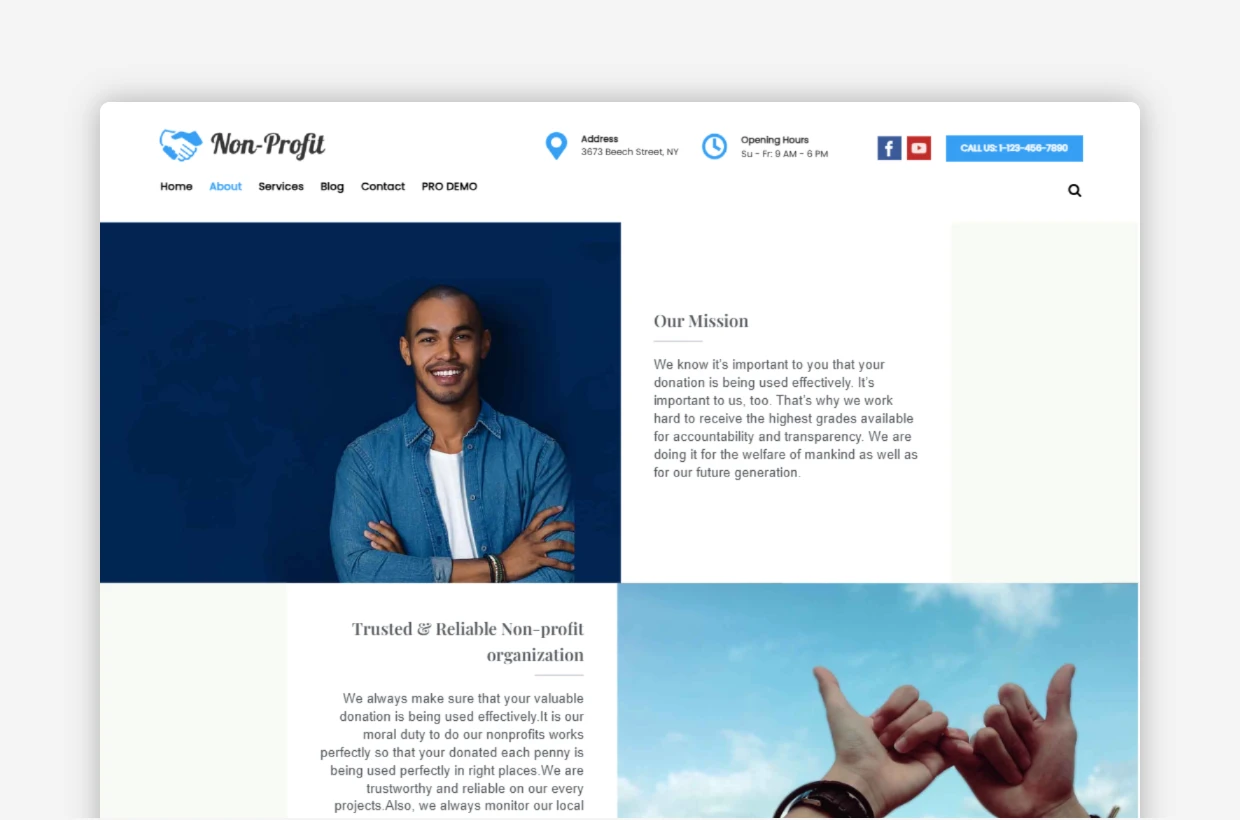 Free Nonprofit Free WordPress Template