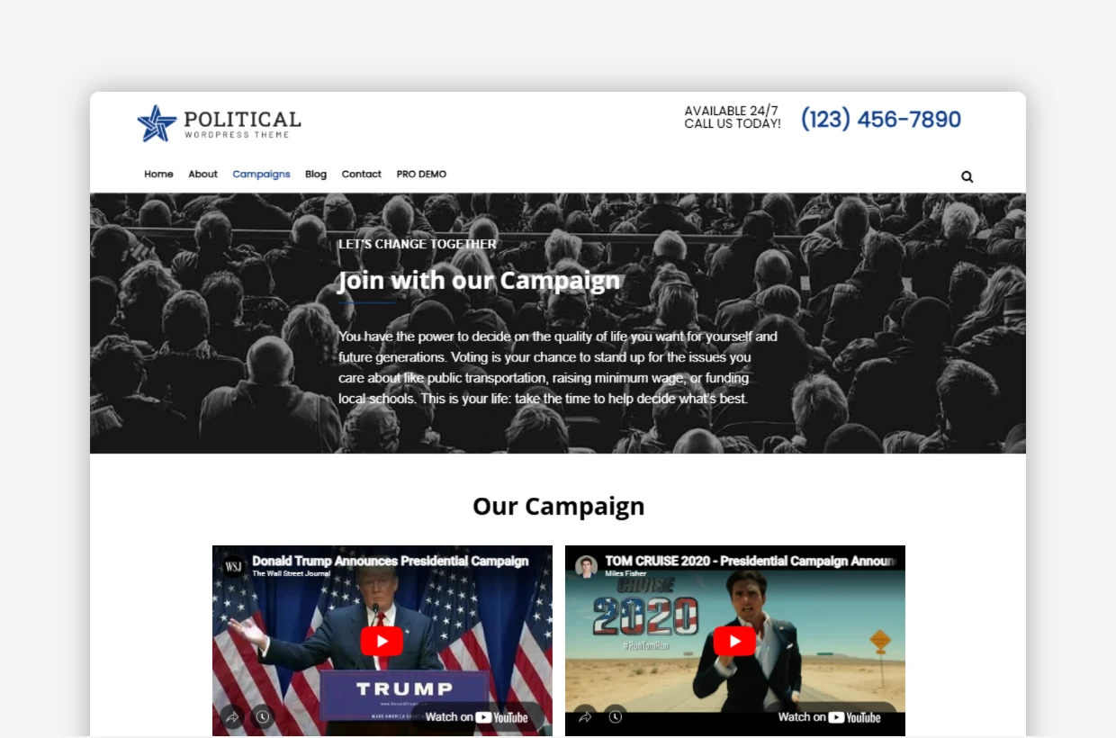Free Political WP Theme