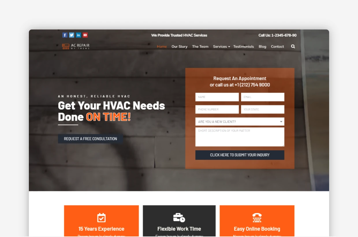 Ac Repair WordPress Theme