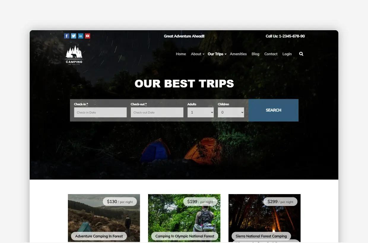 Adventure WordPress Template