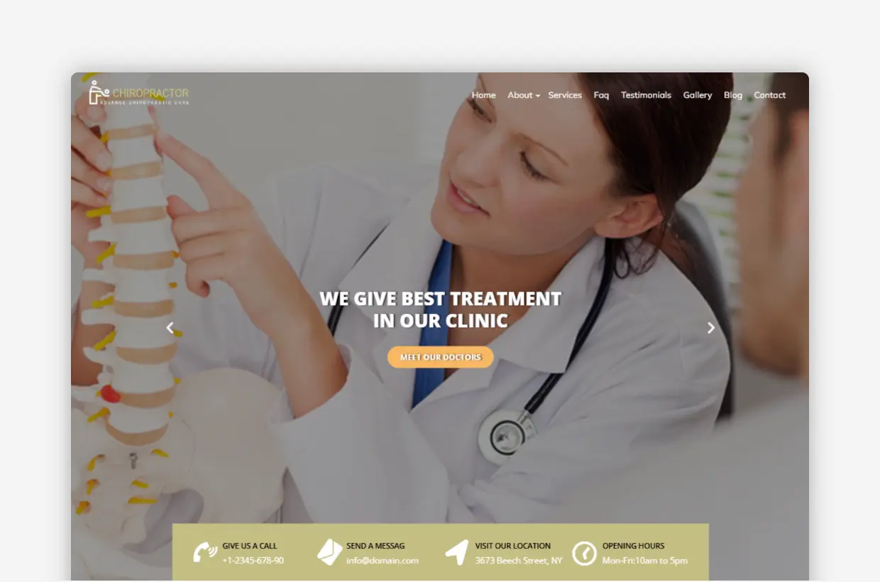 Chiropractor - Chiropractor Business WordPress Theme