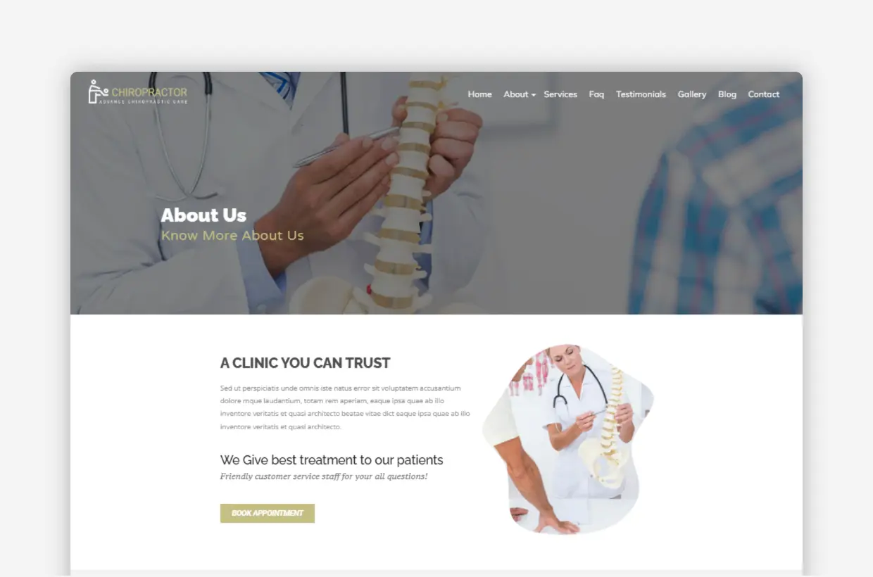 Chiropractor WP Theme