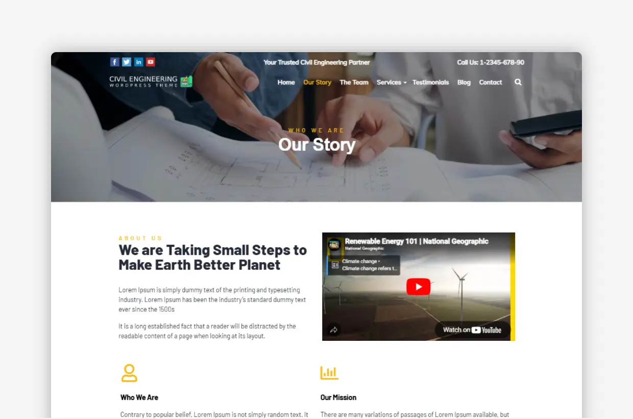 Civil Engineering WP Theme