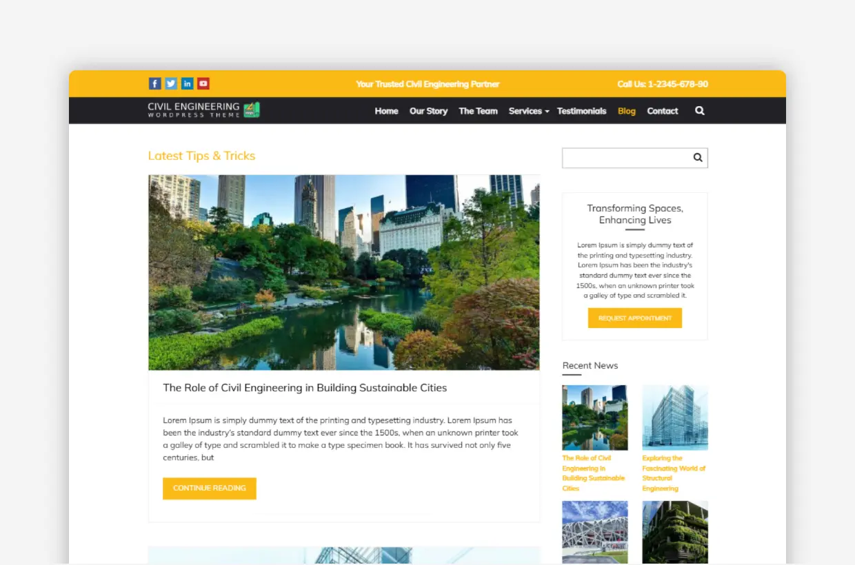 Contractor WP Theme