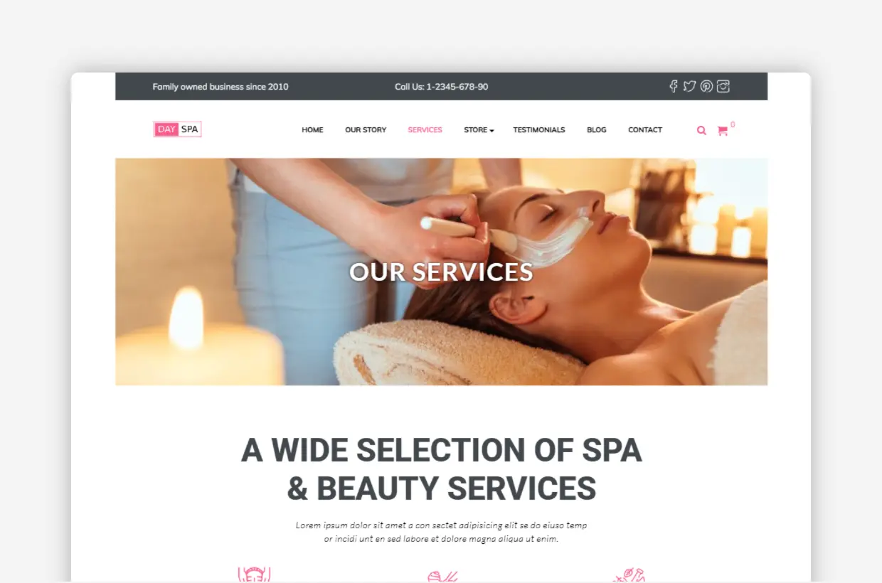DaySpa WordPress Template