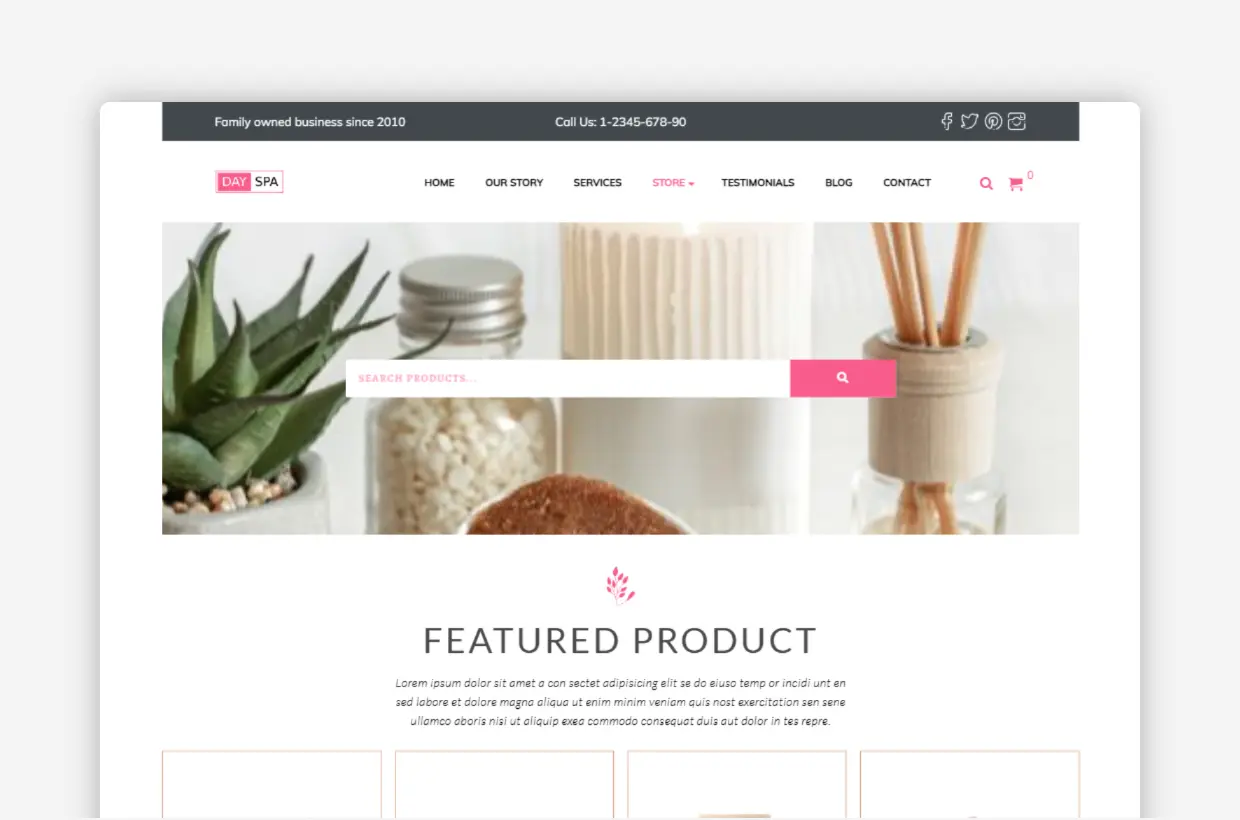 Beauty Spa WP Template