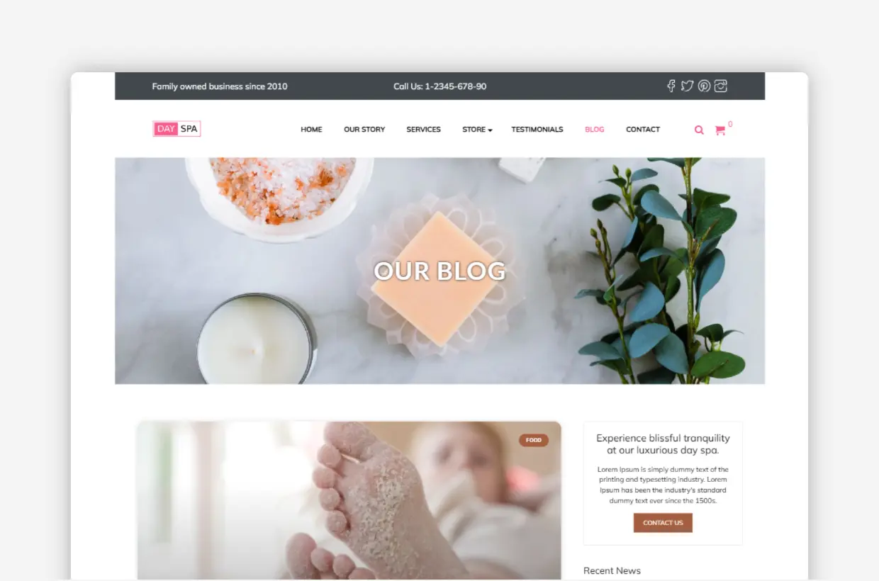 Beauty Spa WordPress Theme
