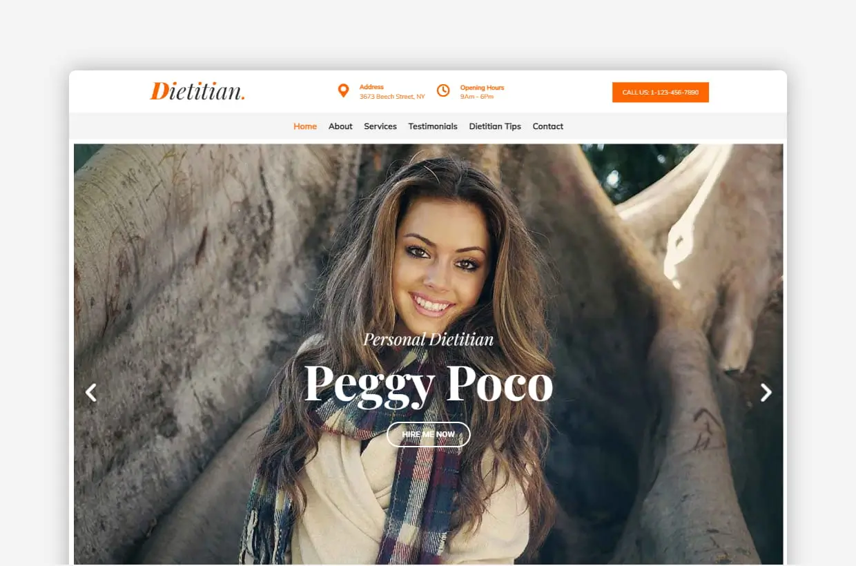 Diet & Nutrition WordPress Theme - Dietitian Pro