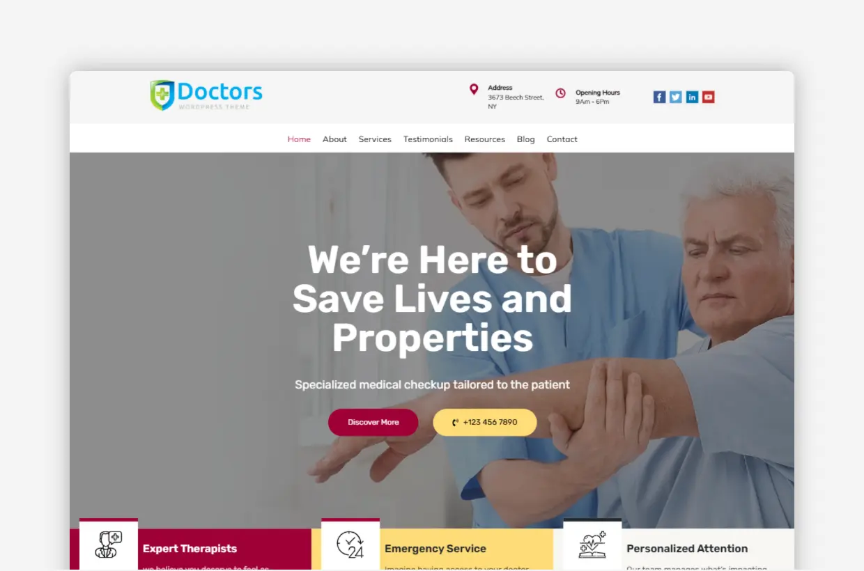 Doctors Pro - Medical WordPress Theme
