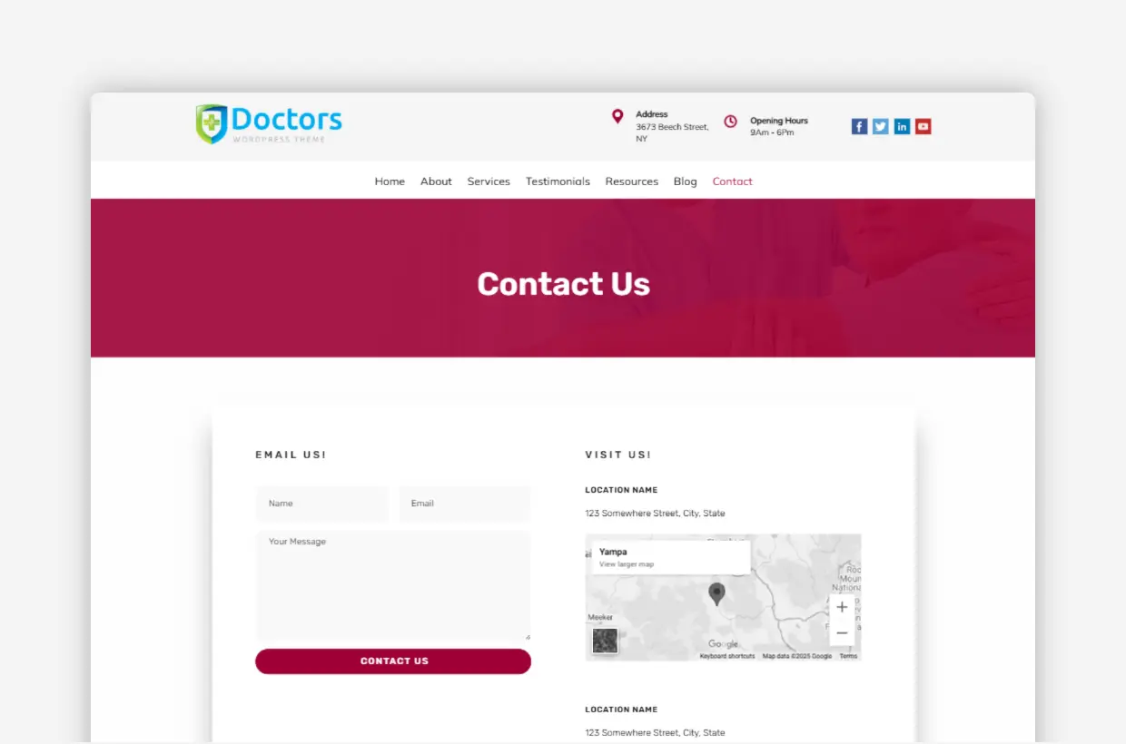 premium doctor appointment wp template