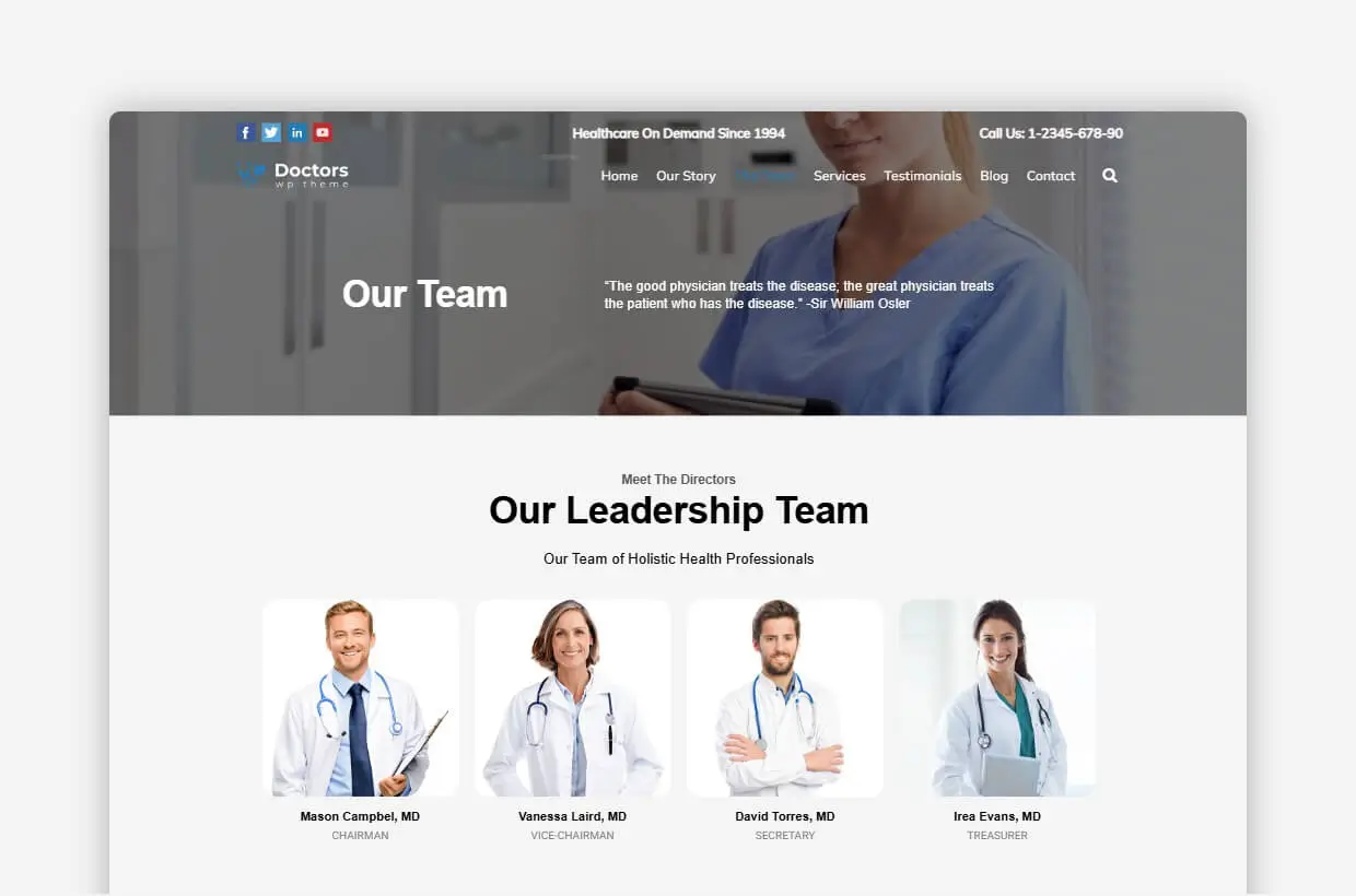 Doctor WordPress Template