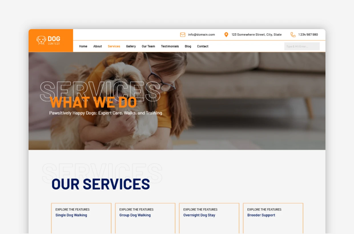 Dog Contest WordPress Template