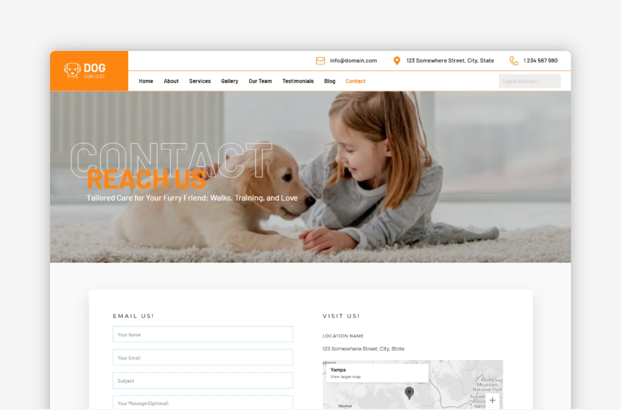 Dog Sitting WP Template