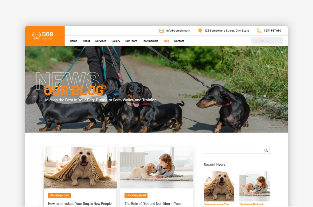 Dog Sitting WP Theme