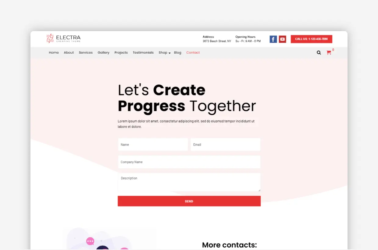 Electra WordPress Template