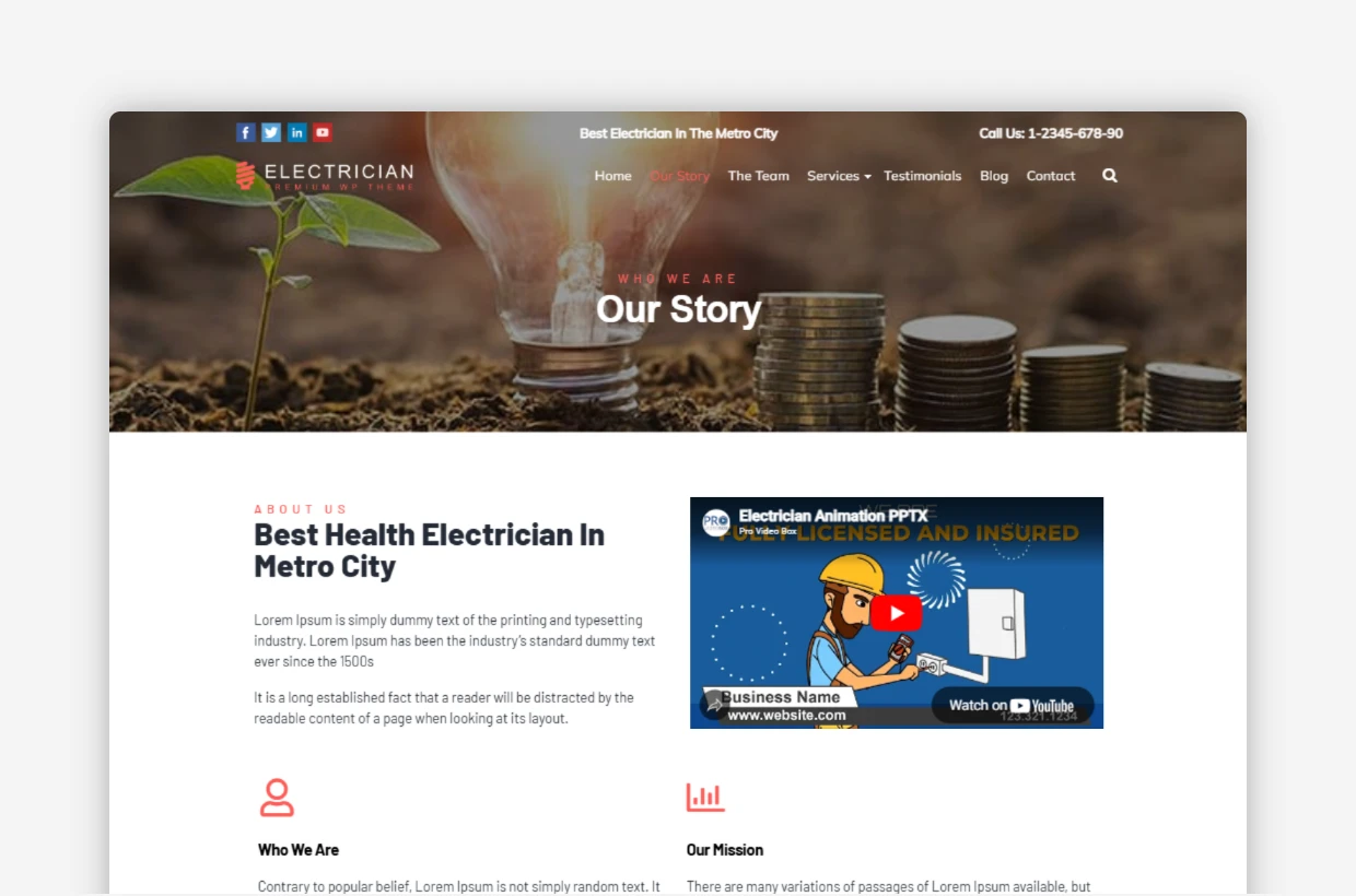 Electrical WP Theme