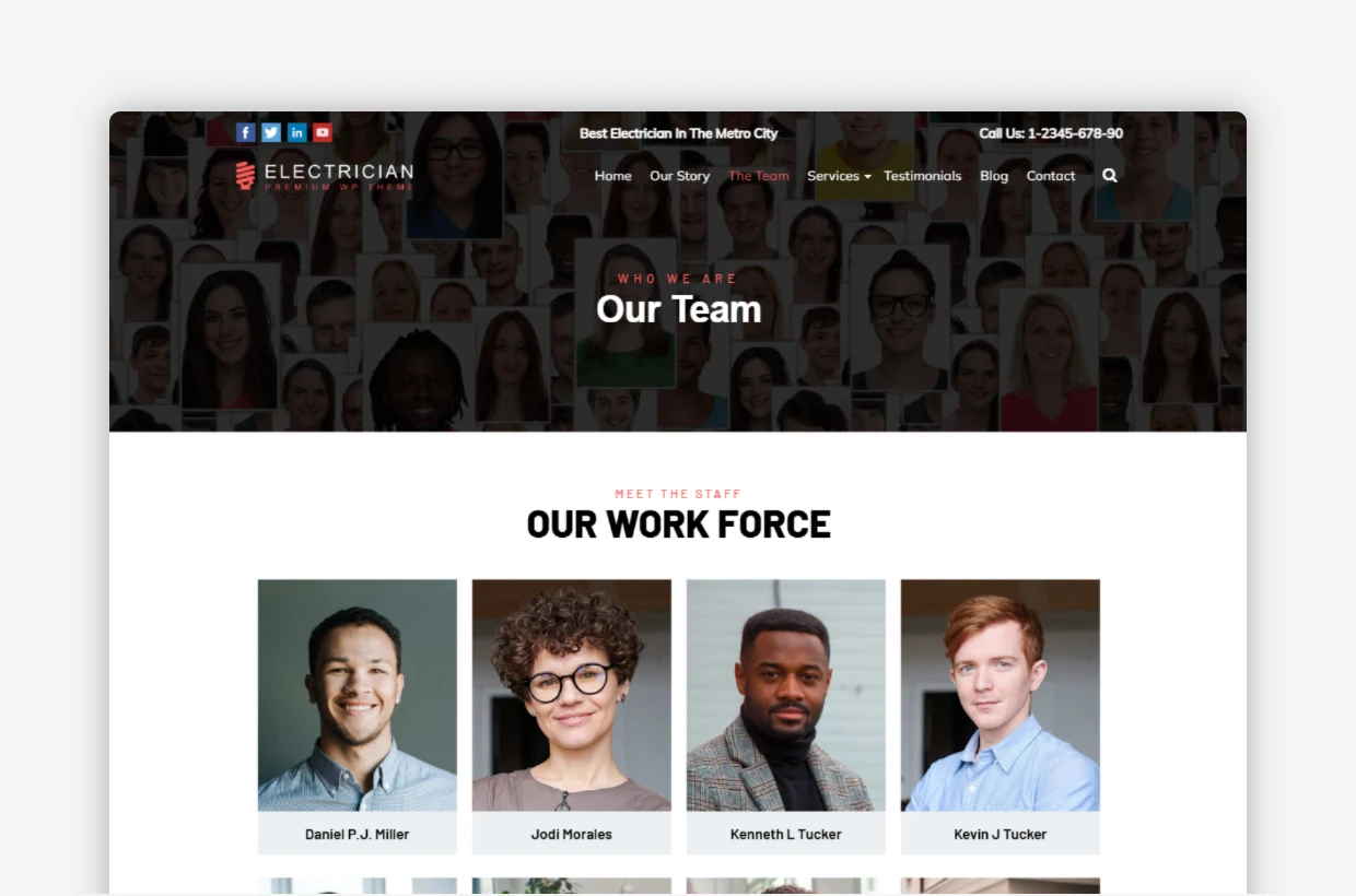 Electrical WordPress Template
