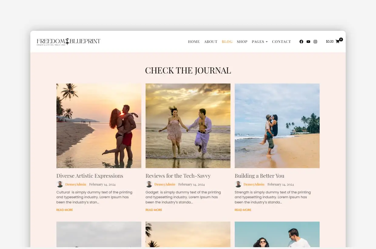 blog WP Template