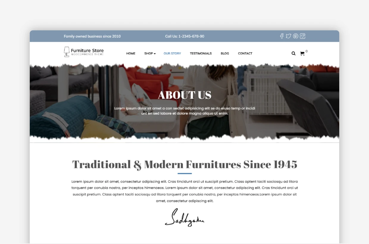 Furniture Store WP Theme