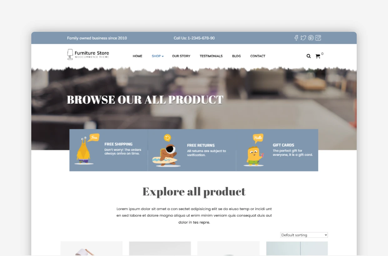 Furniture Shop WP Template