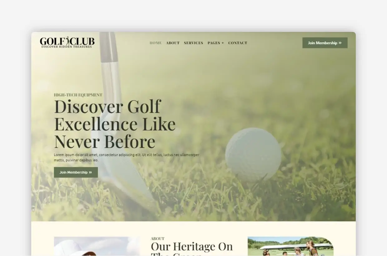 Golf Club WordPress Theme