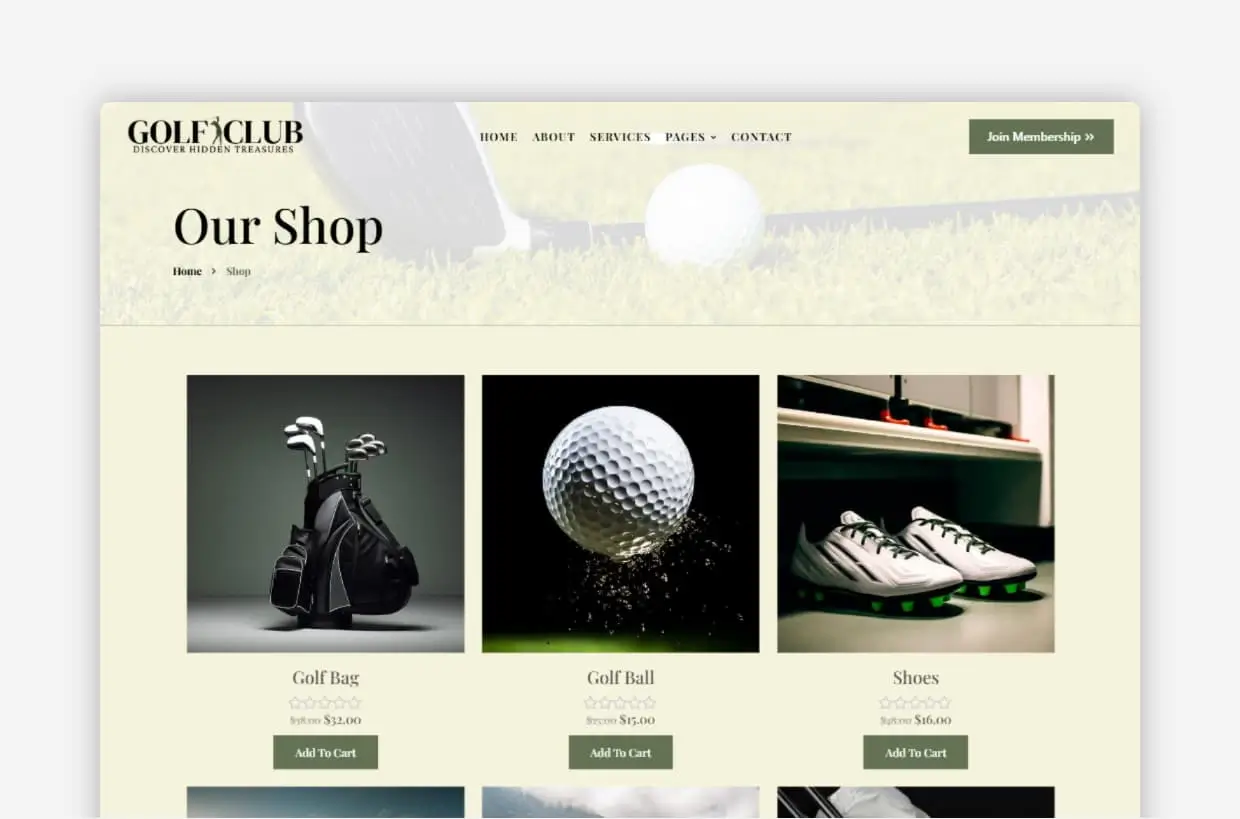 Golf Club WP Theme