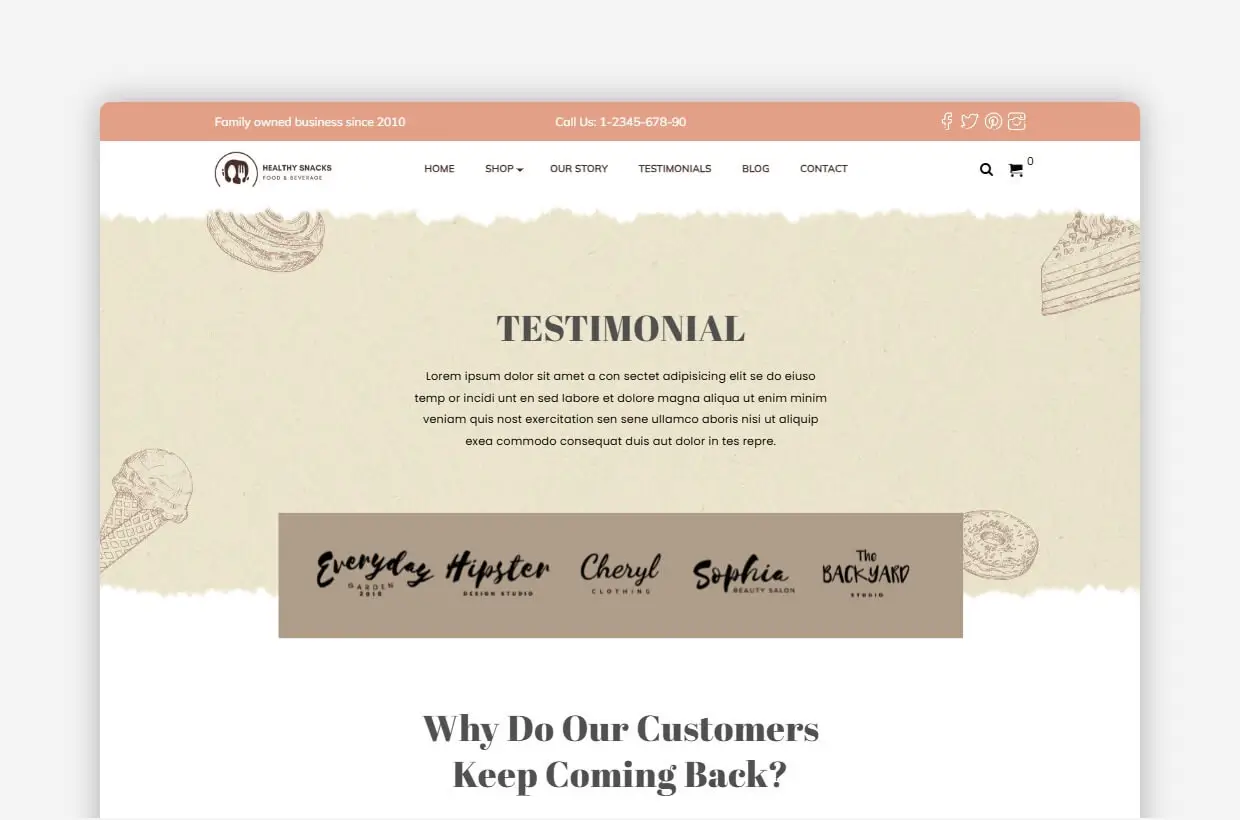 Cafe WP Template