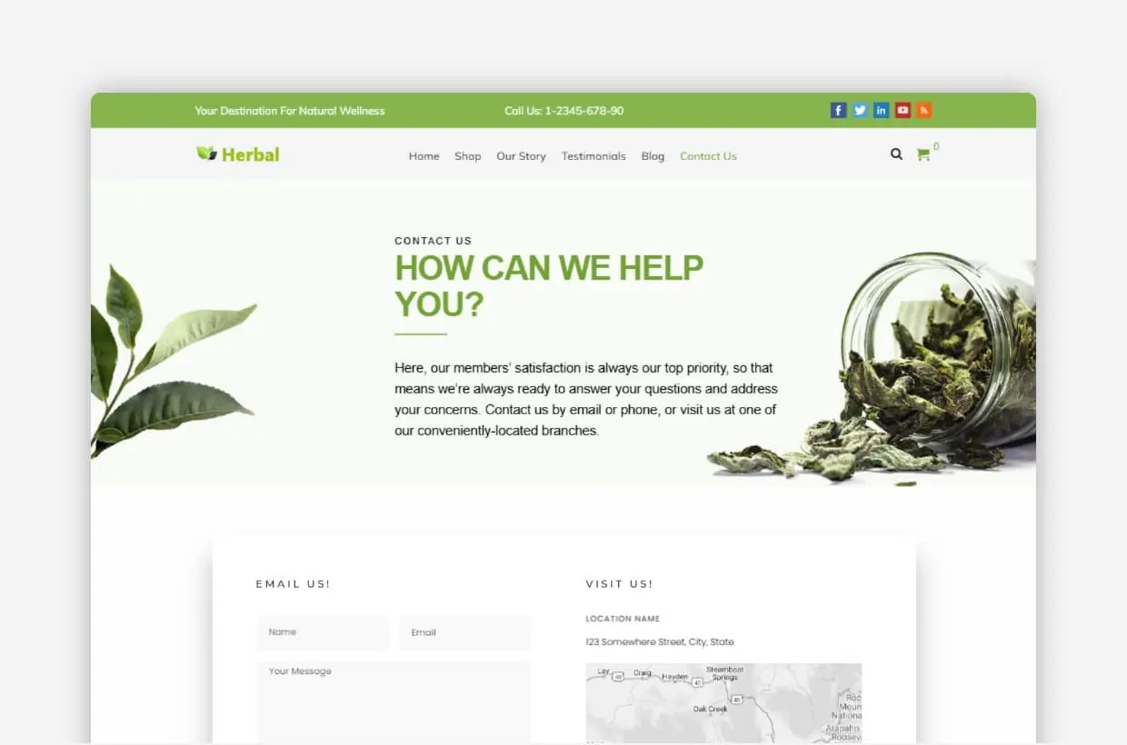 Herbal WordPress Template