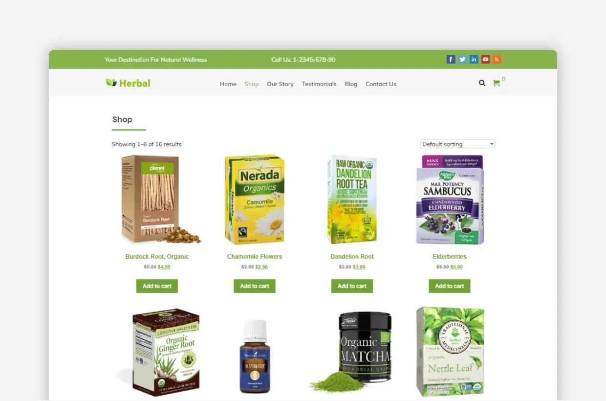 Organic Shop WP Template