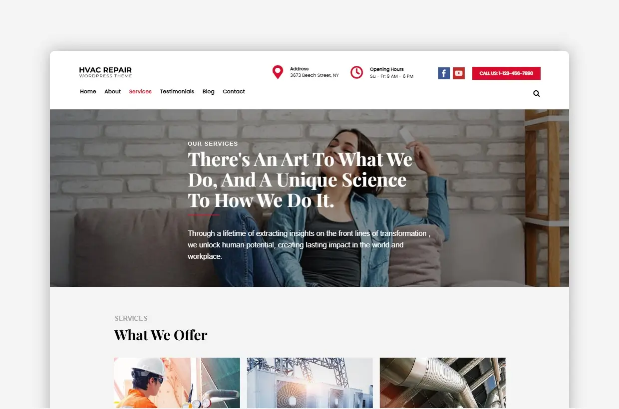 Hvac Repair WordPress Template