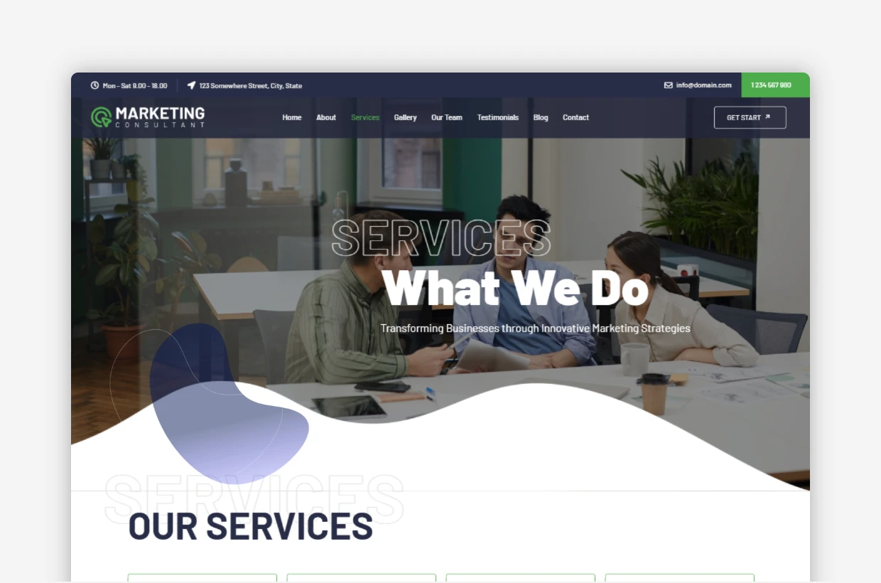 Marketing Consultant WordPress Template