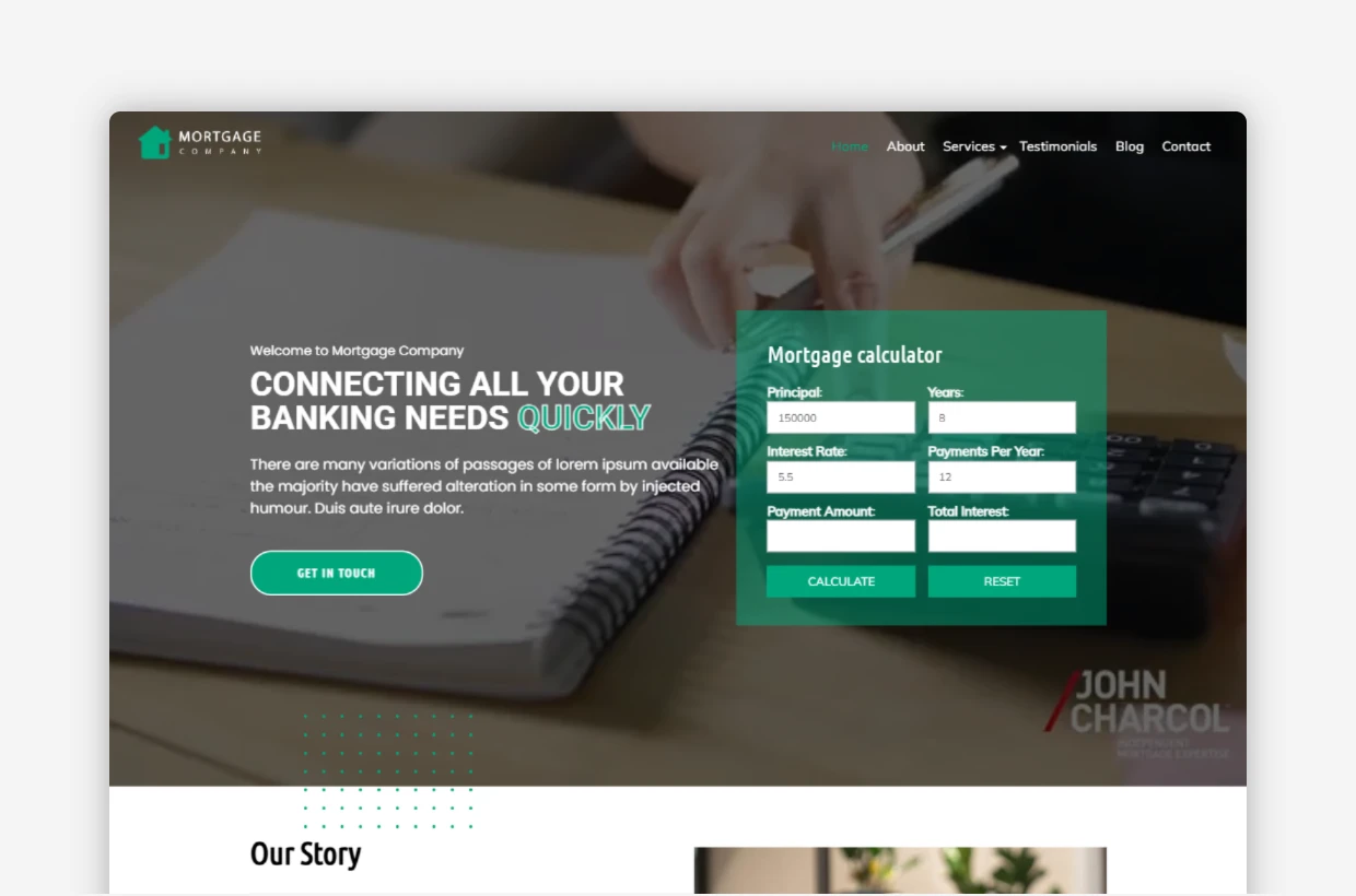 Mortgage Company WordPress Theme