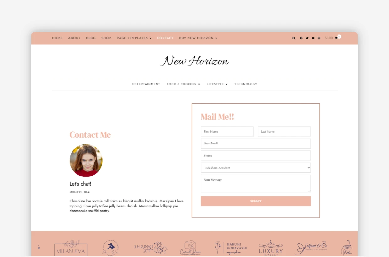 premium blog & shop wordpress template