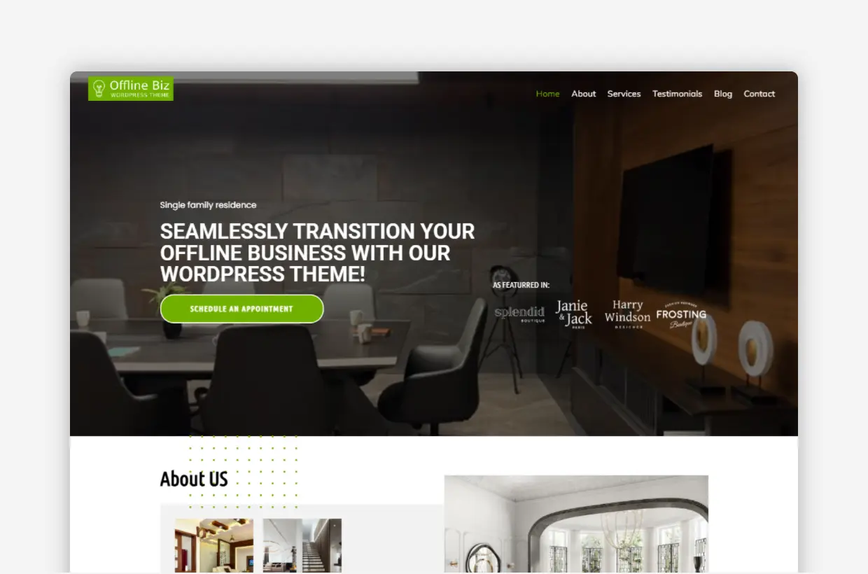 lead generation WordPress theme – OfflineBiz