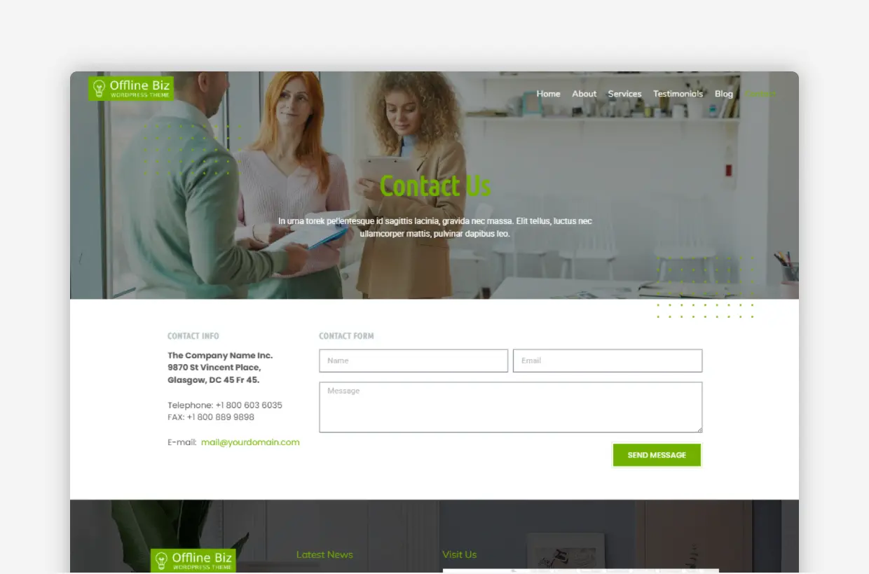 Landing Page WP Template