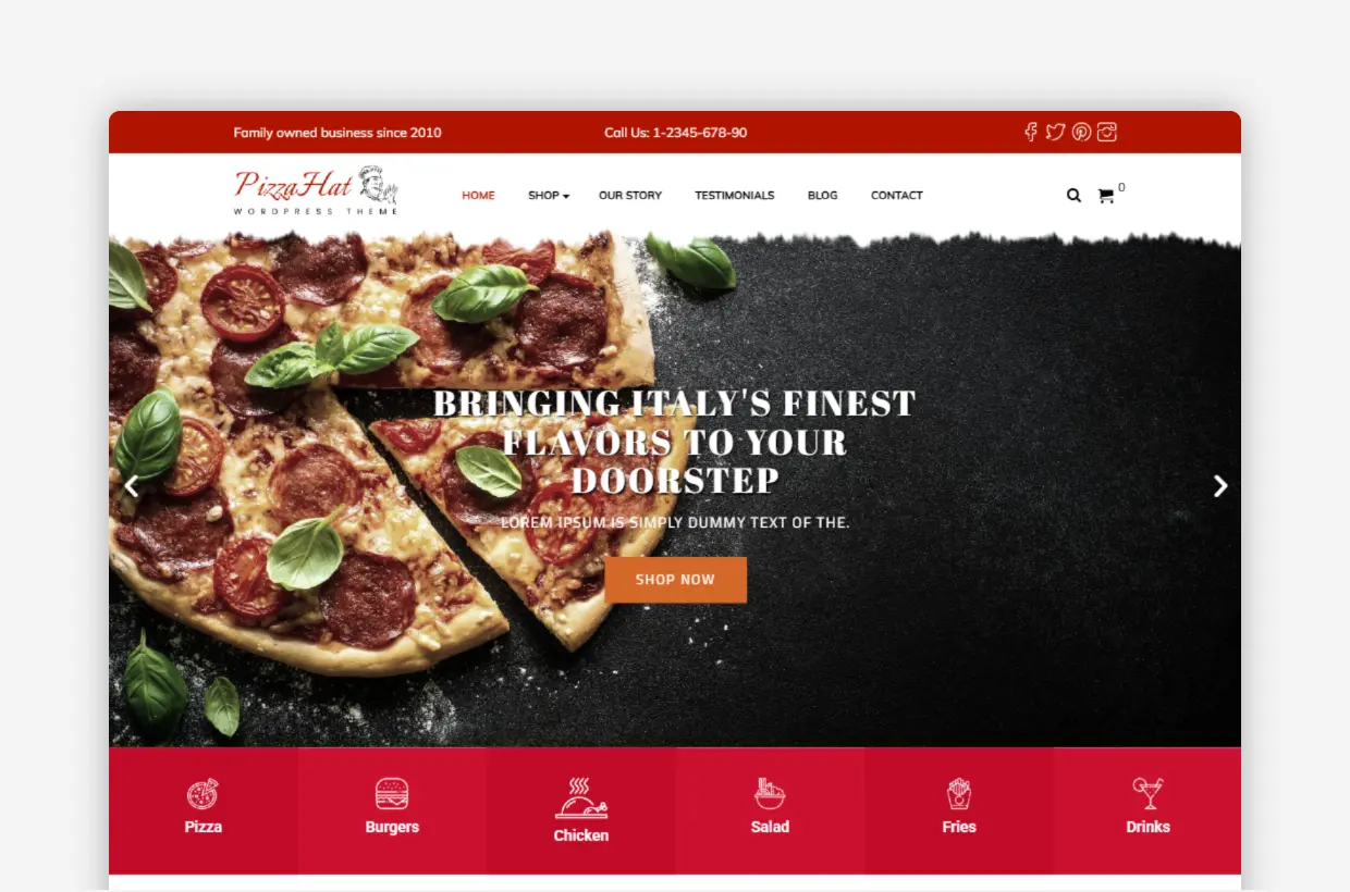 PizzaHat Restaurant - PizzaHat Restaurant WordPress Theme