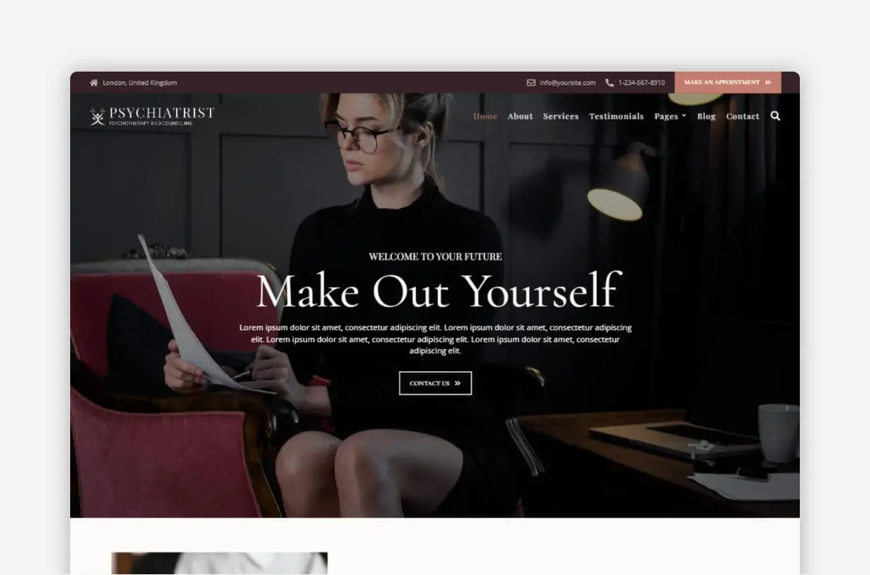 Psychiatrist WordPress Theme