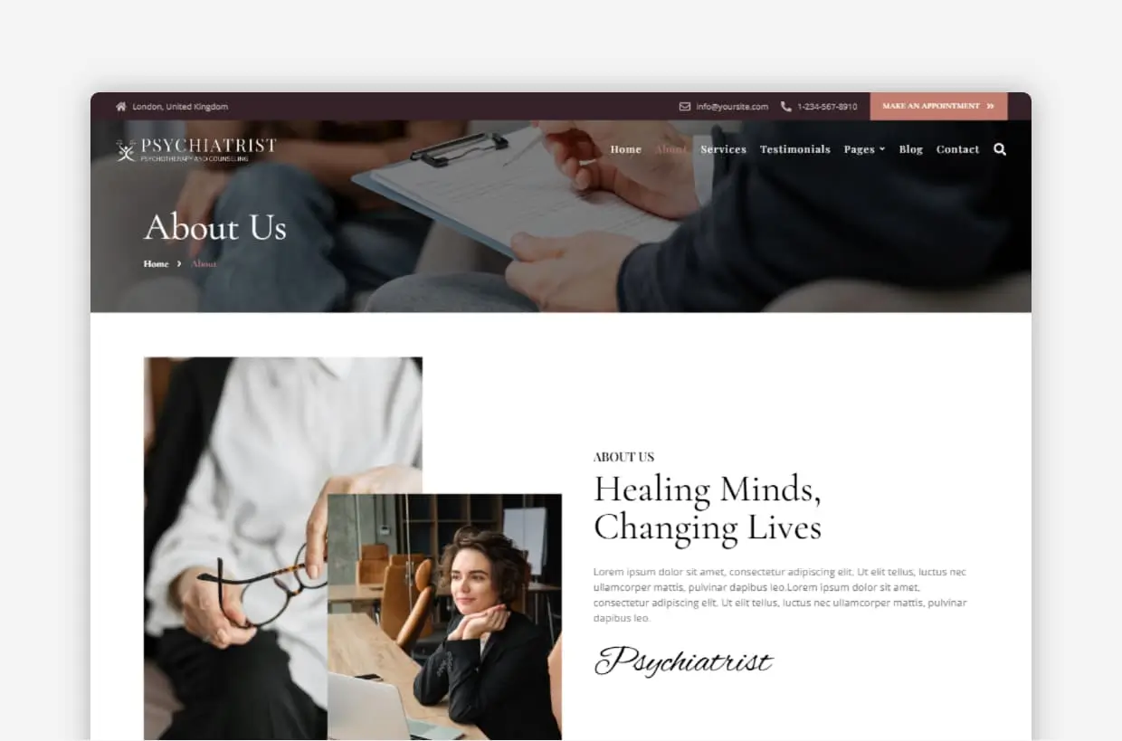 Psychiatrist WP Theme