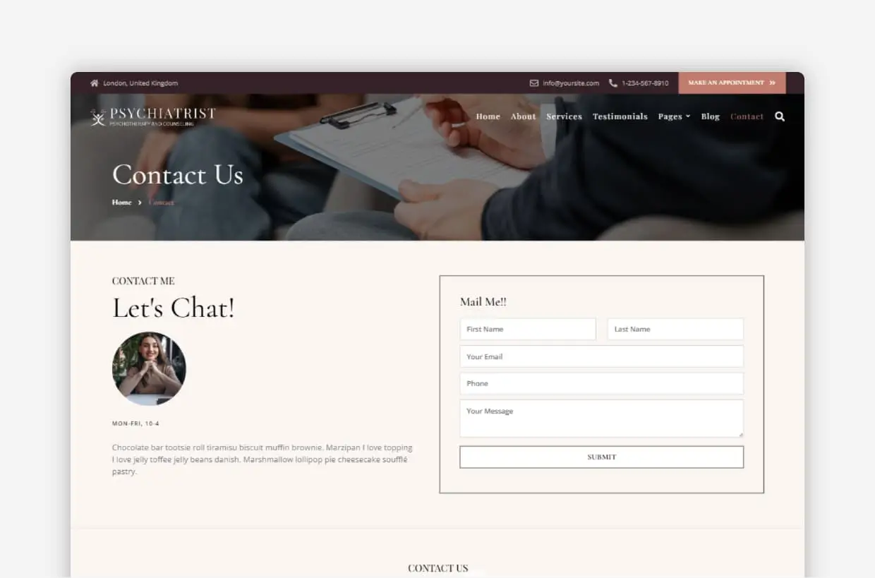 Psychologist WP Template