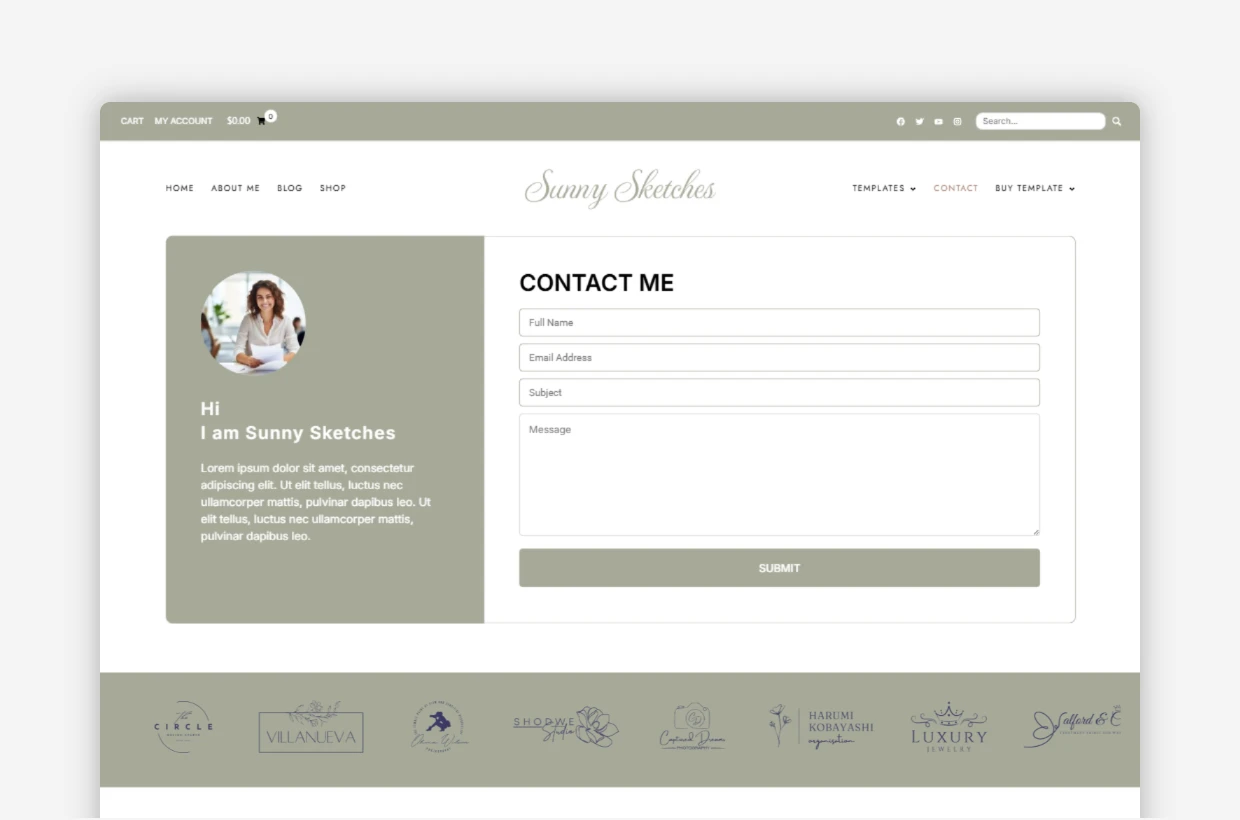 premium blog & shop wordpress template