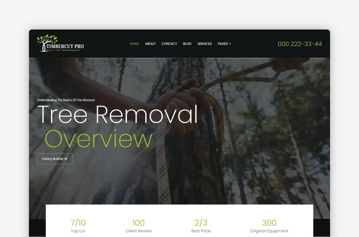 TimberCut Pro – The Best Tree Removal Service WordPress Theme